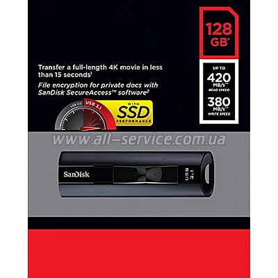  128GB SanDisk Extreme Pro USB 3.1 (SDCZ880-128G-G46)