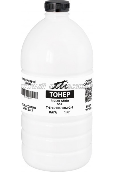 Тонер TTI Ricoh Aficio 551 бутль 1кг Black (TSM-T602-2-1) Тонер TTI Ricoh Aficio 551 бутль 1кг Black (TSM-T602-2-1)