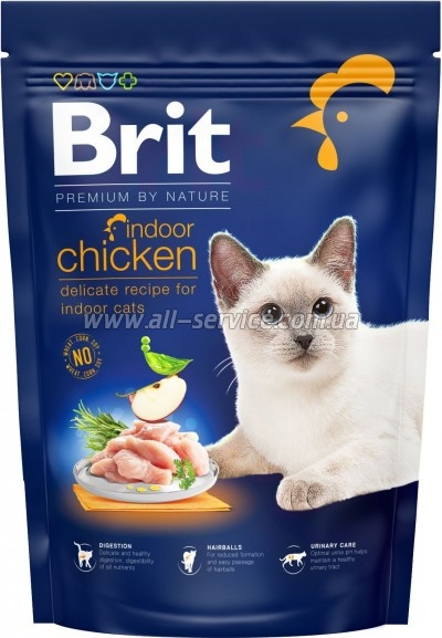 Сухой корм для кошек Brit Premium by Nature Cat Indoor 800г (8595602553068) Сухой корм для кошек Brit Premium by Nature Cat Indoor 800г (8595602553068)