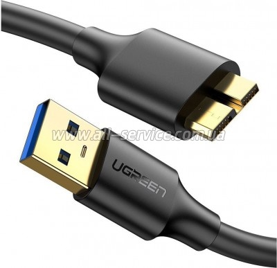 Дата кабель USB 3.0 AM to Micro B 1.0m US130 black Ugreen (10841) Дата кабель USB 3.0 AM to Micro B 1.0m US130 black Ugreen (10841)