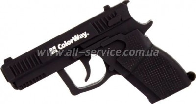 Флeшка ColorWay Pistol 32GB 3.0 Black (CW-USBPL32) Флeшка ColorWay Pistol 32GB 3.0 Black (CW-USBPL32)