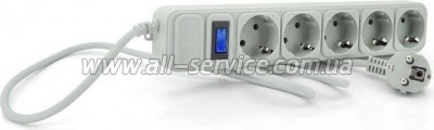 Сетевой фильтр Merlion 5 розеток 1.8 м (G518) Сетевой фильтр Merlion 5 розеток 1.8 м (G518)