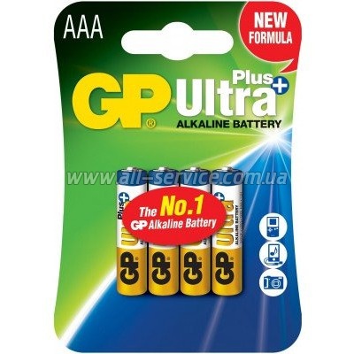  GP AAA LR03 Ultra Plus Alcaline * 4 (GP24AUP-2UE4)