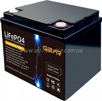 Батарея LiFePo4 GEAR 12.8V - 60Ah (GB-LiFePo4-12.8-60) Батарея LiFePo4 GEAR 12.8V - 60Ah (GB-LiFePo4-12.8-60)