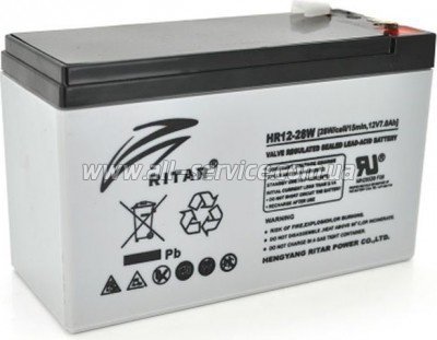 Аккумуляторная батарея Ritar HR1228W 12V 7Ah (HR1228W) Аккумуляторная батарея Ritar HR1228W 12V 7Ah (HR1228W)