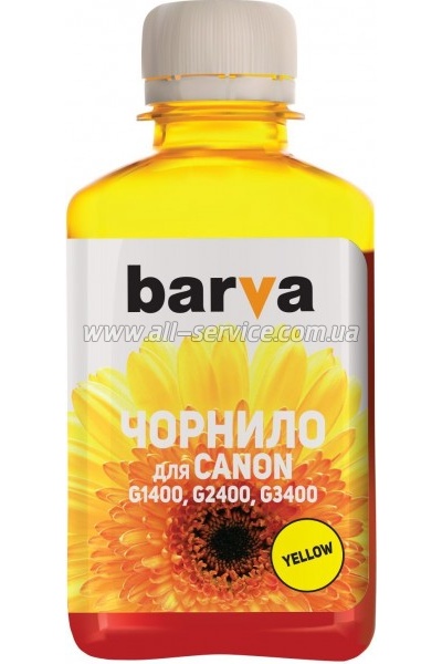 Чернила Barva GI-490 Canon PIXMA G1400 / G2400 / G3400 yellow 180г (G490-506) Чернила Barva GI-490 Canon PIXMA G1400 / G2400 / G3400 yellow 180г (G490-506)