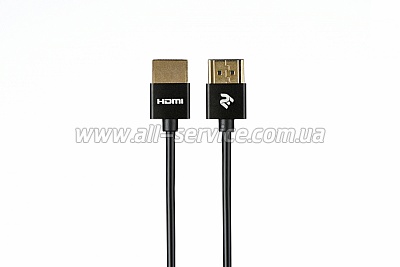  2 HDMI 2.0 Gen2 Ultra Slim cable,black, 1 (2E-W9668BL-1M)