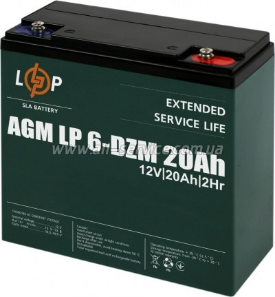 Аккумуляторная батарея к ИБП LogicPower 12V 20Ah LP-6-DZM-20 (5438) Аккумуляторная батарея к ИБП LogicPower 12V 20Ah LP-6-DZM-20 (5438)
