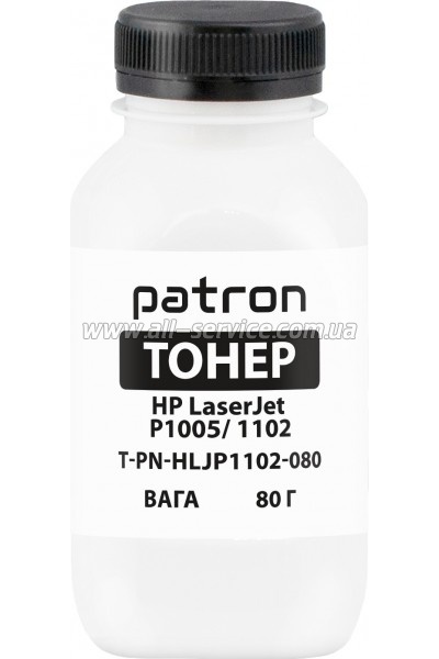Тонер Patron HP LJ P1005/ P1102 бутль 80г Black (PN-HLJP1102-080) Тонер Patron HP LJ P1005/ P1102 бутль 80г Black (PN-HLJP1102-080)