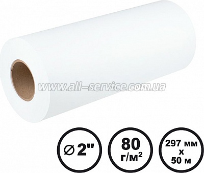 Бумага широкоформатная инженерная Barva 80г/м 297мм x 50м LFP (IP-O080-356) Бумага широкоформатная инженерная Barva 80г/м 297мм x 50м LFP (IP-O080-356)