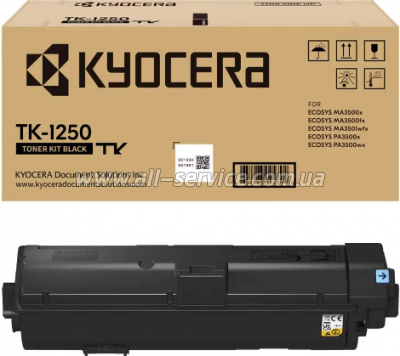 Тонер-картридж Kyocera TK-1250 Kyocera ECOSYS PA3500/ MA3500/ MA3501 (1T0C3H0NL0) Тонер-картридж Kyocera TK-1250 Kyocera ECOSYS PA3500/ MA3500/ MA3501 (1T0C3H0NL0)
