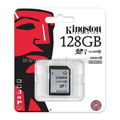   128GB Kingston SDHC Class 10 UHS-I (SD10VG2/128GB)