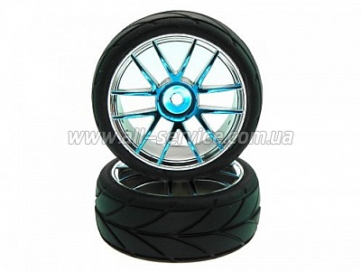 Blue Chrome Wheel Rims 2P