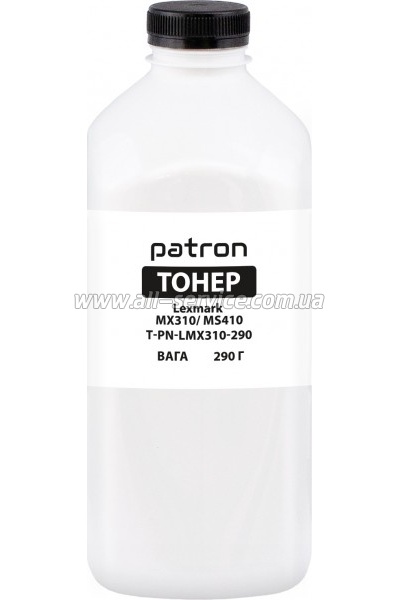 Тонер Patron Lexmark MX310/ MX410 бутль 290г Black (PN-LMX310-290) Тонер Patron Lexmark MX310/ MX410 бутль 290г Black (PN-LMX310-290)