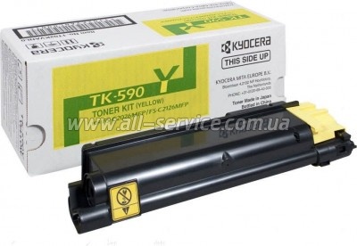 Тонер-картридж Kyocera TK-590 Kyocera FS-C2026/ C2126/ C5250 Yellow (1T02KVANL0) Тонер-картридж Kyocera TK-590 Kyocera FS-C2026/ C2126/ C5250 Yellow (1T02KVANL0)