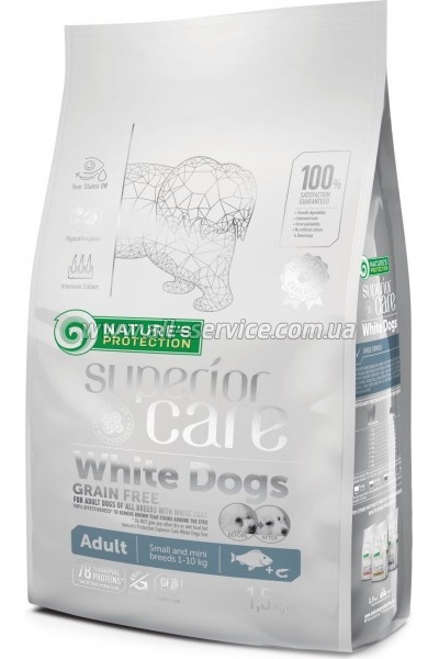 Сухой корм для собак Nature's Protection Superior Care White Grain Free Adult Small and Mini 1.5кг (NPSC45667) Сухой корм для собак Nature's Protection Superior Care White Grain Free Adult Small and Mini 1.5кг (NPSC45667)