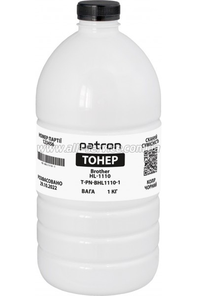 Тонер Patron Brother HL-1110 бутль 1кг (PN-BHL1110-1) Тонер Patron Brother HL-1110 бутль 1кг (PN-BHL1110-1)