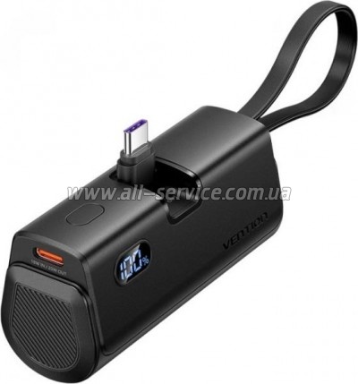 Батарея универсальная Vention 4800mAh PD 22.5W Black (FHQB0) Батарея универсальная Vention 4800mAh PD 22.5W Black (FHQB0)