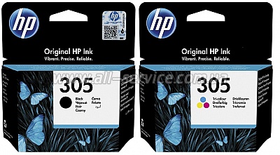   HP DJ 2320/ 2710/ 2720/ 4120/ HP 305 Black/ Color (Set305)