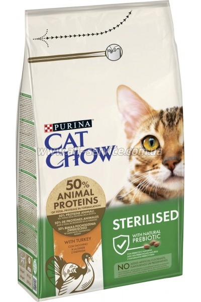 Сухой корм для кошек Purina Cat Chow Sterilised с индейкой 1.5 кг (7613287329516) Сухой корм для кошек Purina Cat Chow Sterilised с индейкой 1.5 кг (7613287329516)