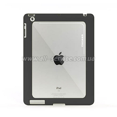  iPad 3Gen Tucano Bordo Rubber+Polycarbonate (Black) IPDBO23