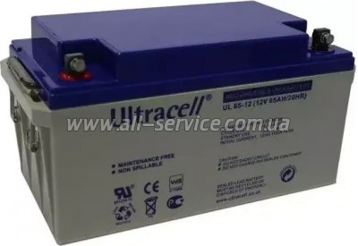Аккумуляторная батарея к ИБП Ultracell 12V-65Ah, AGM (UL65-12) Аккумуляторная батарея к ИБП Ultracell 12V-65Ah, AGM (UL65-12)