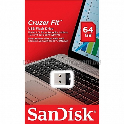  SanDisk 64GB Cruzer Fit (SDCZ33-064G-G35)