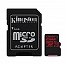   Kingston microSDXC 256GB Canvas React Class 10 UHS-I U3 V30 + SD- (SDCR/256GB)