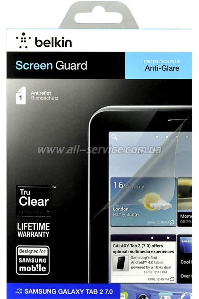   Galaxy Tab2 7.0 Belkin Screen Overlay MATTE (F8N840cw)