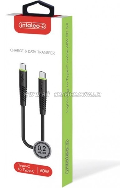 Дата кабель USB-C to USB-C 0.2m CBFLEXTT0 60W Intaleo (1283126559495) Дата кабель USB-C to USB-C 0.2m CBFLEXTT0 60W Intaleo (1283126559495)