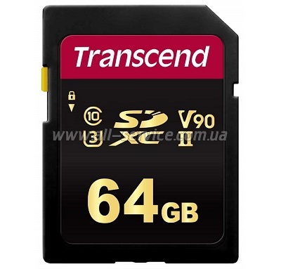   TRANSCEND SDXC 700S 64GB MLC UHS-II U3 C10 V30 (TS64GSDC700S)