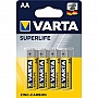  Varta AA SUPERLIFE Zinc-Carbon R6 * 4 (02006101414)