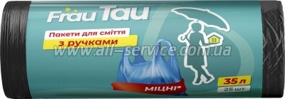 Пакеты для мусора Frau Tau С ручками 35 л 25 шт. (4820263231944) Пакеты для мусора Frau Tau С ручками 35 л 25 шт. (4820263231944)