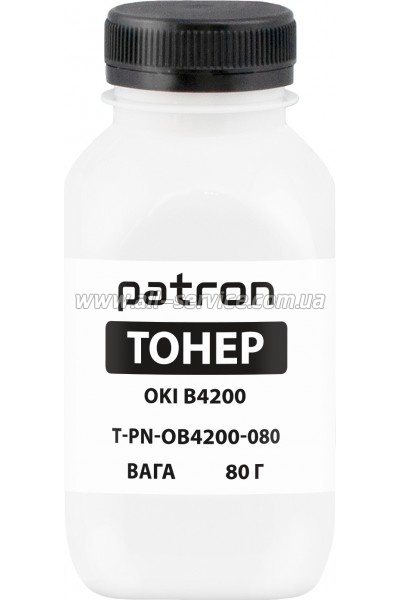 Тонер Patron Oki B4200 бутль 80г Black (PN-OB4200-080) Тонер Patron Oki B4200 бутль 80г Black (PN-OB4200-080)