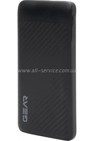 Батарея универсальная GEAR 10000mAh PD 10W black (SL10) Батарея универсальная GEAR 10000mAh PD 10W black (SL10)