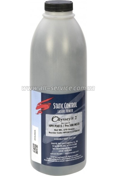 Тонер SCC HP LJ P3015 бутль 270г Black (HPP3015-270BOS2) Тонер SCC HP LJ P3015 бутль 270г Black (HPP3015-270BOS2)