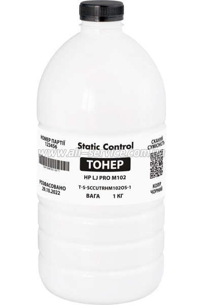 Тонер SCC HP LJ Pro M102 бутль 1кг Black (TSM-TRHM102-OS-1) Тонер SCC HP LJ Pro M102 бутль 1кг Black (TSM-TRHM102-OS-1)