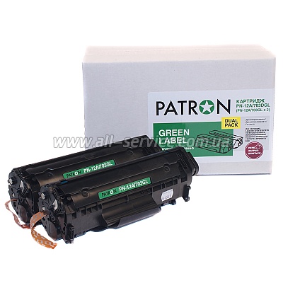  Patron Green Label HP LJ Q2612A / CANON 703 (PN-12A / 703DGL) DUAL PACK