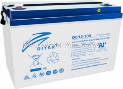 Батарея к ИБП Ritar AGM 12V-100Ah (DC12-100) Батарея к ИБП Ritar AGM 12V-100Ah (DC12-100)