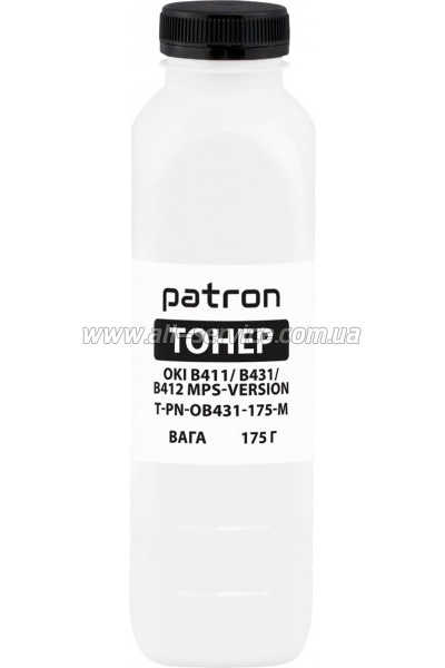 Тонер Patron Oki B411 MPS-версия бутль 175г Black (PN-OB431-175-MPS) Тонер Patron Oki B411 MPS-версия бутль 175г Black (PN-OB431-175-MPS)
