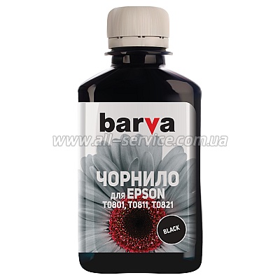  Barva Epson T0811/ 1410/ P50/ T50/ R270/ TX650 Black 180  (E081-135)