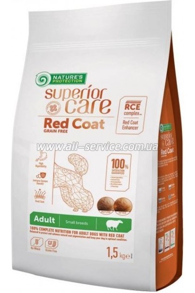 Сухой корм для собак Nature's Protection Superior Care Red Coat Adult Small Breeds with Lamb 1.5 кг (NPSC47232) Сухой корм для собак Nature's Protection Superior Care Red Coat Adult Small Breeds with Lamb 1.5 кг (NPSC47232)