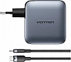 �������� ������� Vention 3xUSB-C PD100W + 1xUSB QC3.0 30W GaN + cable USB-C to USB-C 1.0m gray (TZ-FETH0-EU)