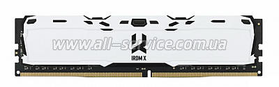  GOODRAM 8Gb DDR4 3000MHz IRDM White (IR-XW3000D464L16S/8G)