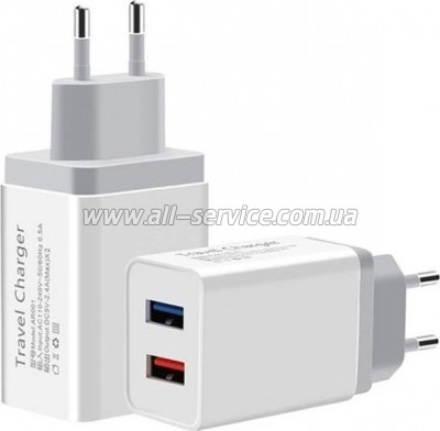 �������� ������� XoKo WC-210 2.4A USB White (WC-210-WH)