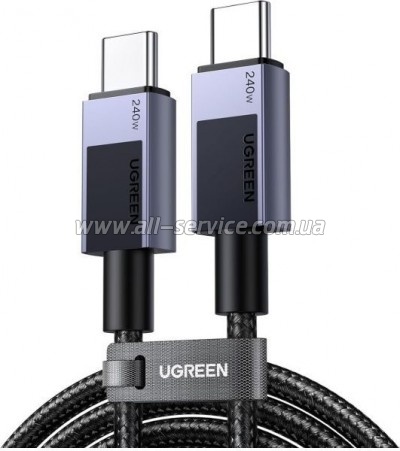���� ������ USB-C to USB-C 1.0m 240W 480Mbps black Ugreen (45067)