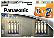  Panasonic AAA LR03 Everyday Power * 8(6+2) (LR03REE/8B2F)