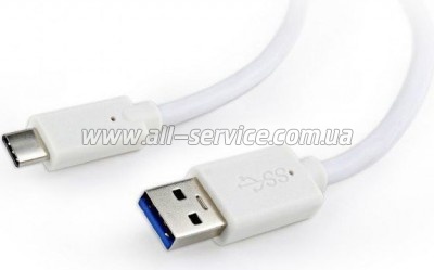 ���� ������ USB 3.0 AM to USB-C 0.1m Cablexpert (CCP-USB3-AMCM-W-0.1M)