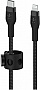 ���� ������ USB-C to Lightning 1.0m braided silicone black Belkin (CAA011BT1MBK)