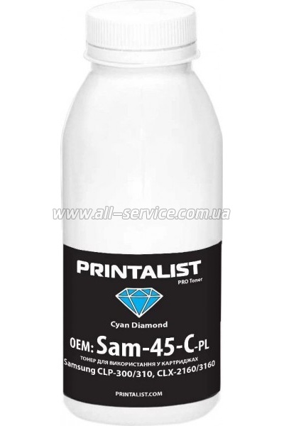  PRINTALIST Samsung CLP-300/ 310/ CLX-2160/ 3160  45 Cyan (Sam-45-C-PL)